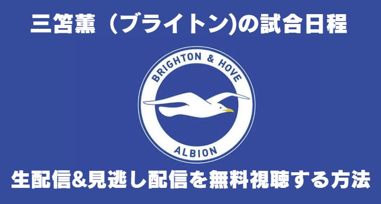 三笘薫 ブライトン の試合予定 22 23と無料視聴方法