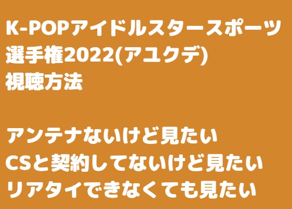 アユクデ視聴方法